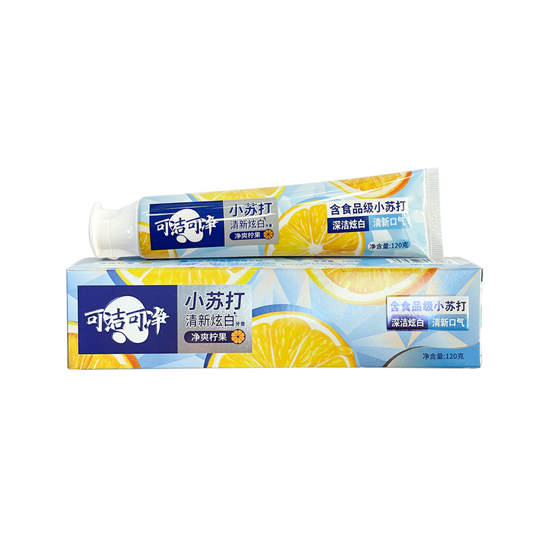 Tươi sáng màu trắng tươi sạch trái cây chanh baking soda người lớn đánh răng