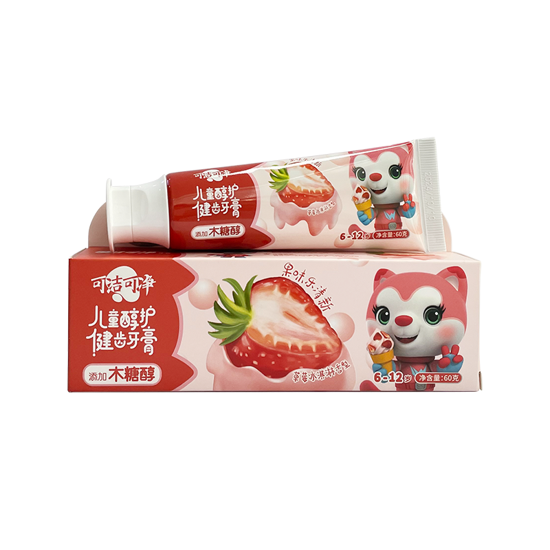 Hương vị dâu tây 6-12 tuổi răng khỏe mạnh có chứa xylitol trẻ em đánh răng